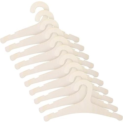 10 Pack Wooden Kids Hangers Wood Baby Hanger 9 inch Baby Cloth Hanger Cute Non Slip Coat Hangers Newborn Hangeri for Kids Toddler Coats Pants Suits Jackets Clothes