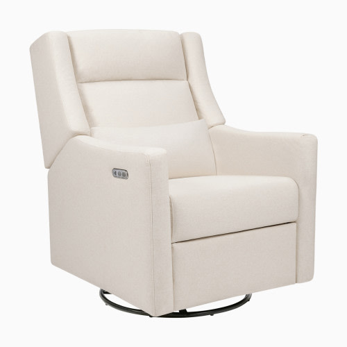babyletto Kiwi Plus Power Recliner and Swivel Glider - Performance Cream Eco-Weave