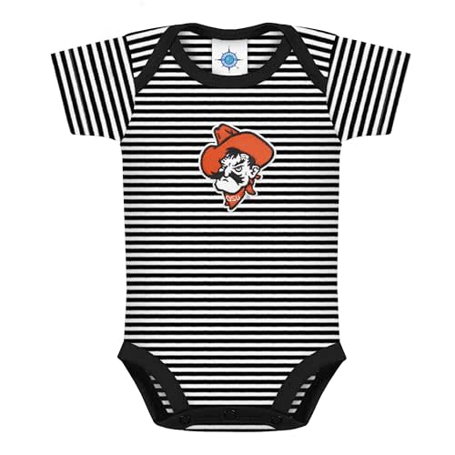 College Baby NCAA Infant Striped Bodysuit Short Sleeve - Unisex, (0-12 Mos)