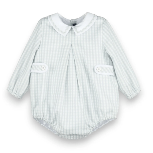 Sophie & Lucas Frosty Check Boy Bubble Blue (Size 9M)