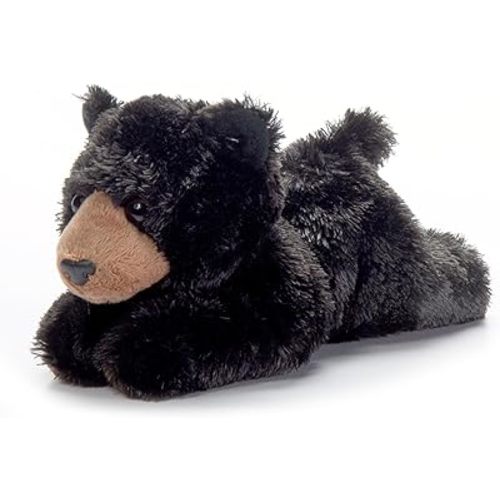 The Petting Zoo Black Bear Stuffed Animal Plushie, Scoopz, Kids Gifts, 8 in