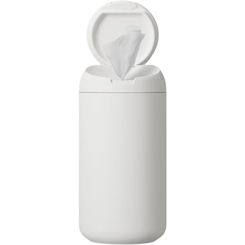 biom Mini Refillable Wipes Dispenser, Bone, 6 Inch, Fits 40ct Refill Rolls