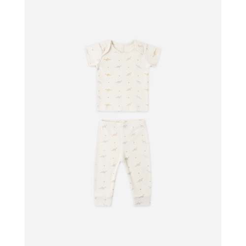 Ribbed Short Sleeve Tee + Legging Set Dinos