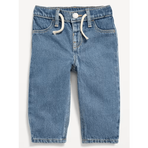 Drawstring Barrel-Leg Jeans for Baby