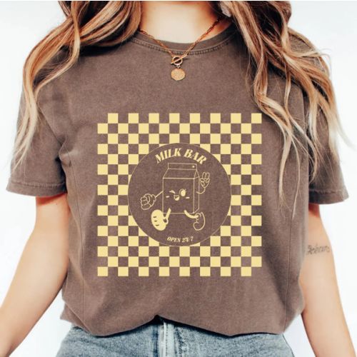 Checkered Milk Carton Nursing Tee – Giftifymama