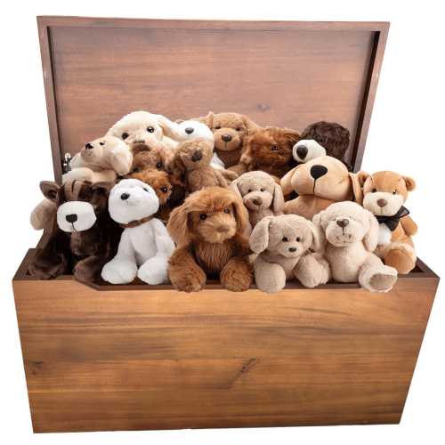 TREASURES ABOUND- Solid Wood Toy Box Nursery Furniture Birthday Gift Toy Chest Blanket Storage Entryway Christmas Wooden Walnut 30”