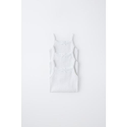 THREE-PACK OF STRAPPY BODYSUITS - White | ZARA United States