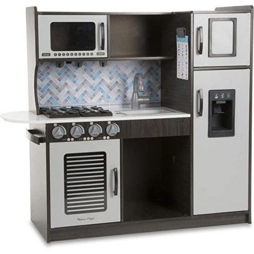 Melissa & Doug Wooden Chef’s Pretend Play Toy Kitchen With “Ice” Cube Dispenser