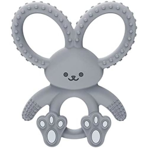 Dr. Brown's Flexees Teether, Gray Bunny, 3m+, 1-Pack