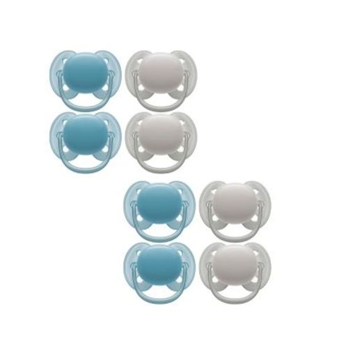 Ultra Soft Pacifier 6-18m, misty dawn / silk beige, 8 pack