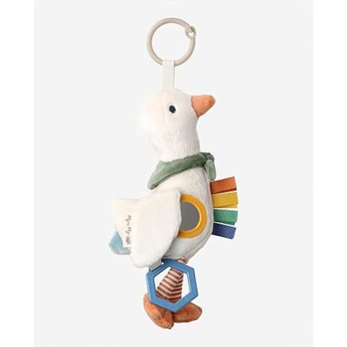 Itzy Ritzy Bitzy Traveler Baby Stroller & Car Seat Toy with Rattle (Goose)