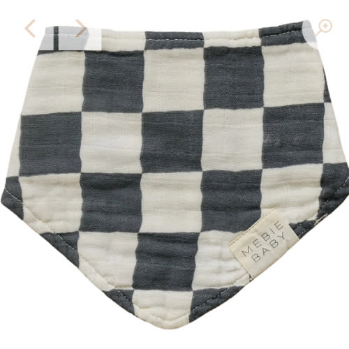Charcoal Checkered Muslin Bib – miller + jett