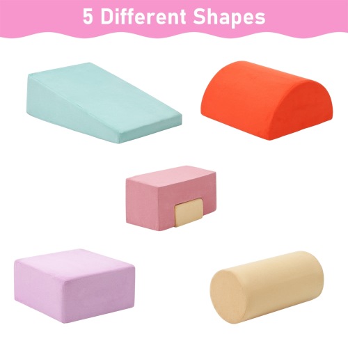 6PCS Toddler Foam Climbing Blocks Set, Indoor Active Playset