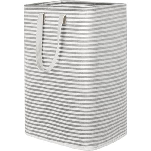 Lifewit Laundry Hamper Large Collapsible Laundry Basket, Freestanding Waterproof Clothes Hamper Storage with Easy Carry Handles for Clothes in Bedroom Bathroom College Dorm for Adults, Grey