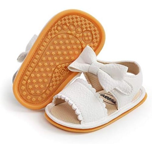 CENCIRILY Infant Baby Girls Boys Sandals Summer Beach Outdoor Bowknot Soft Rubber Sole Toddler Princess Dress Flats Walking Shoes