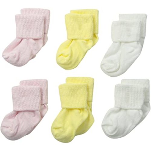 Jefferies Socks Baby Newborn Turn Cuff Bootie 6 Pair Pack