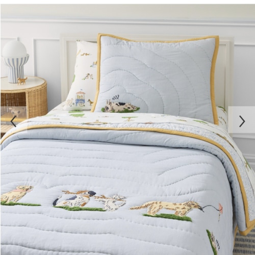 Puppy Quilt & Shams, 100% Cotton | West Elm