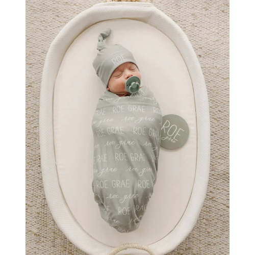 Personalized Baby Name Swaddle Blanket Block & Script – Zumbamboo