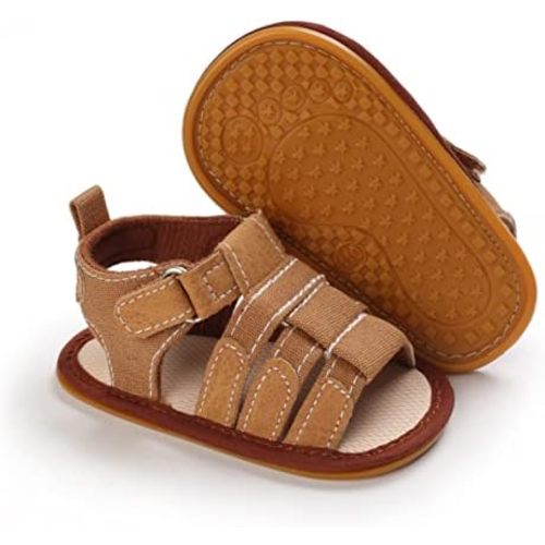 Timatego Infant Baby Boys Girls Summer Sandals Soft Sole Anti-Slip Newborn Toddler First Walkers Crib Athletic Shoes(0-18 Months)