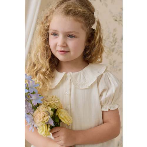 Organic Cotton Muslin Bowie Blouse - Parchment – Jamie Kay USA
