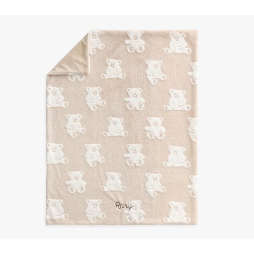 Carved Faux Fur Baby Blanket