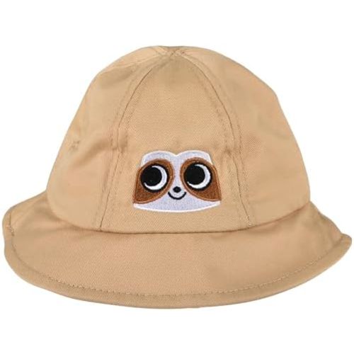 Forest & Twelfth Unisex Zoo Animal Bucket Hat for Kids Infant Sun Hat with Zoo Animal Faces and Ears, Colorful Baby Hat