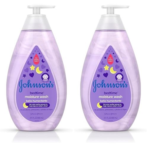 Johnson's Tear-Free Bedtime Baby Moisture Wash with Soothing NaturalCalm Aromas, 27.1 fl. oz (Pack of 2)