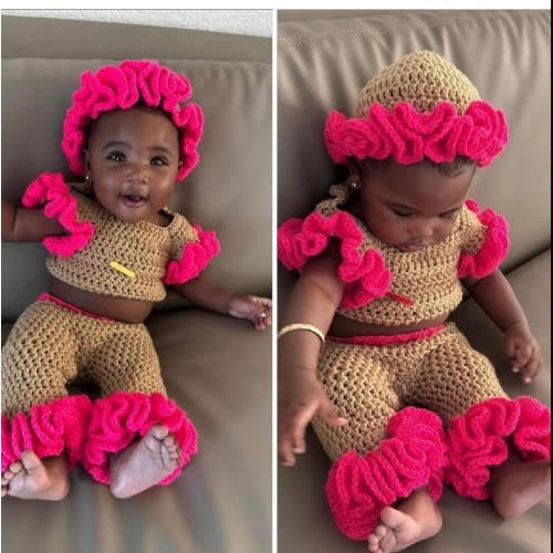Hand-Crocheted Baby Girl Outfit – Custom Made to Order