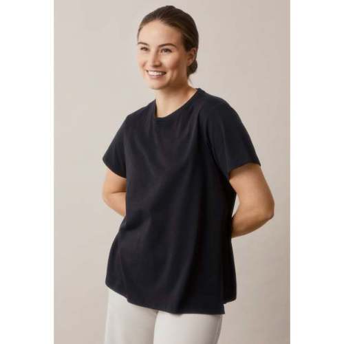boob design Maternity t-shirt with nursing access - Black