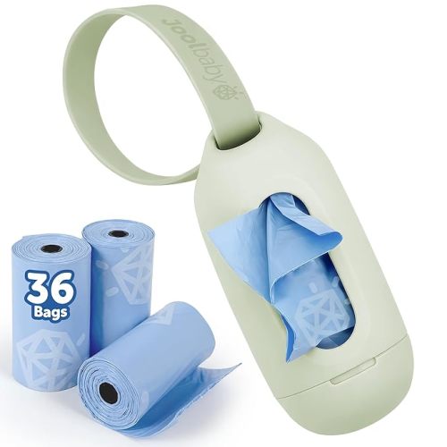 Jool Baby Disposable Diaper Bag Dispenser (Sage) + 3 Refill Rolls (Lavender-Scented) - Attaches to Stroller or Diaper Bag for On-the-Go Convenience