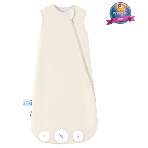 All Season Sleeveless Sleep Sack 1.0 TOG - Organic Cotton & Camel Wool -Cream