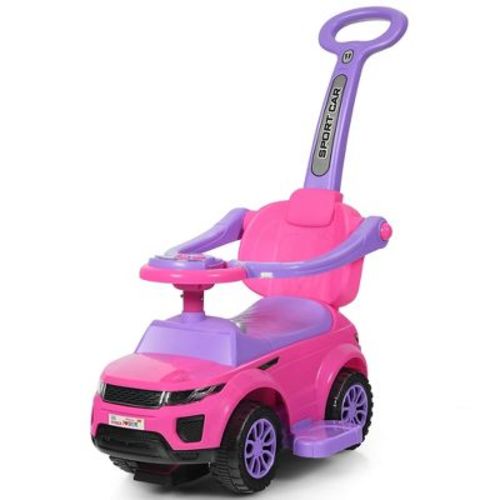 Costway 3 in 1 Ride on Push Car Toddler Stroller Sliding Car w/Music Pink