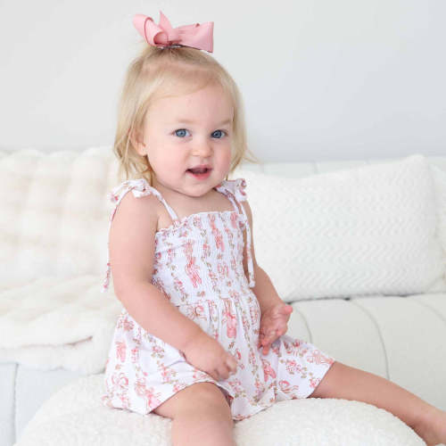 Smocked Twirl Bodysuit | Ballet Blossoms