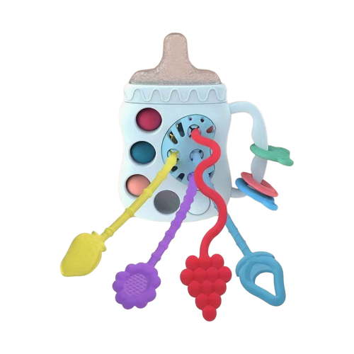 Early Education Toys for Soft Silicone Bottle Interactive Learning Teething Sensory Development Montessori Baby Activity Indoor Play