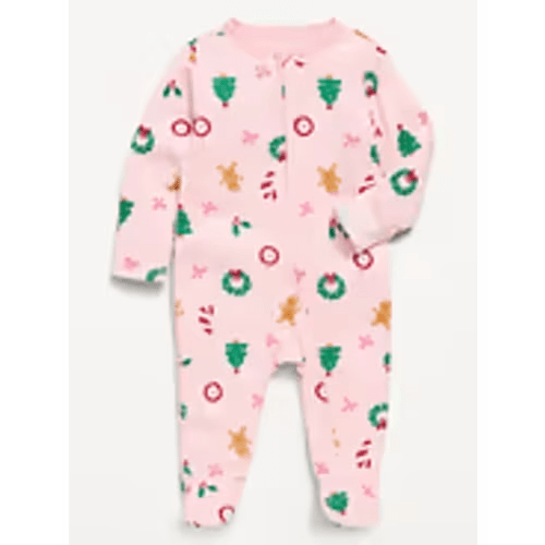 2-Way-Zip Sleep & Play Footed One-Piece for Baby - Pastel Pink