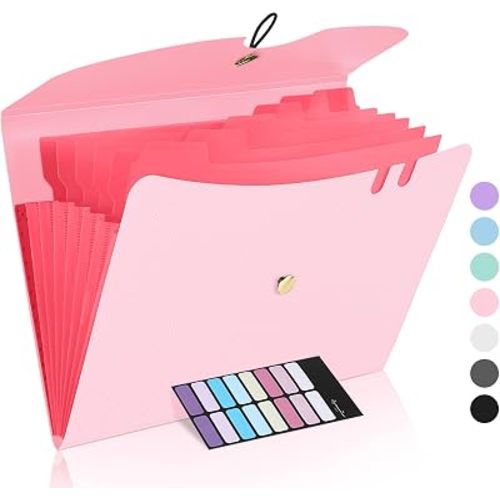 Sooez 7 Pocket Accordion File Organizer, Premium Expanding File Folder