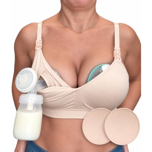 Simple Wishes Pumping Bra Hands Free, Nursing Bra for Breastfeeding