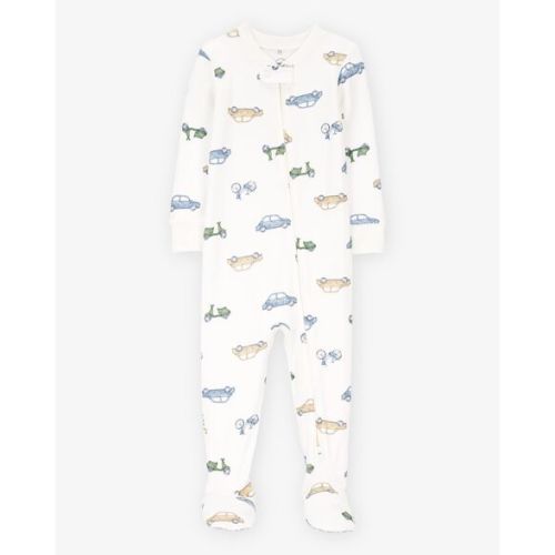 Baby Boy Car Print PurelySoft Footie 1-Piece Pajamas - Ivory - Carter's | Carter's