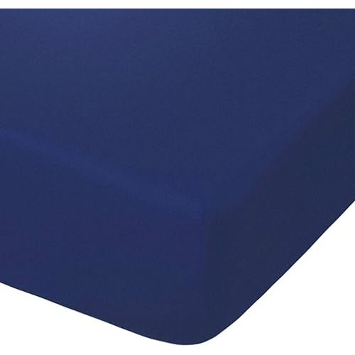 NTBAY 100% Brushed Microfiber Fitted Crib Sheet, Super Soft and Cozy 28x52 Crib Sheet for Standard Crib and Toddler Mattresses, Boys, Girls, Unisex, Navy Blue, 28x52 Inches