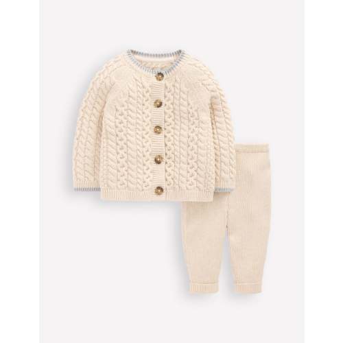 Cable Knitted Play Set-Oatmeal Marl