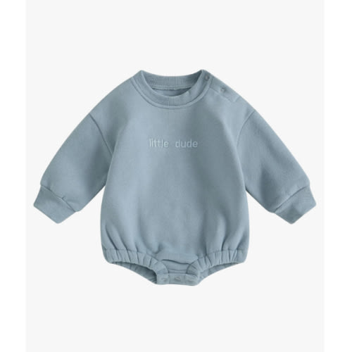 VISGOGO Newborn Infant Baby Boy Girls Oversized Romper Little Dude Sweater Onesie Coming Home Outfit Neutral Clothes