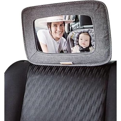 GoldBug Soft Sided Rear & Forward Facing Safety Mirror for Baby & Toddler - Shatter Resistant - Jumbo Baby Car Mirror