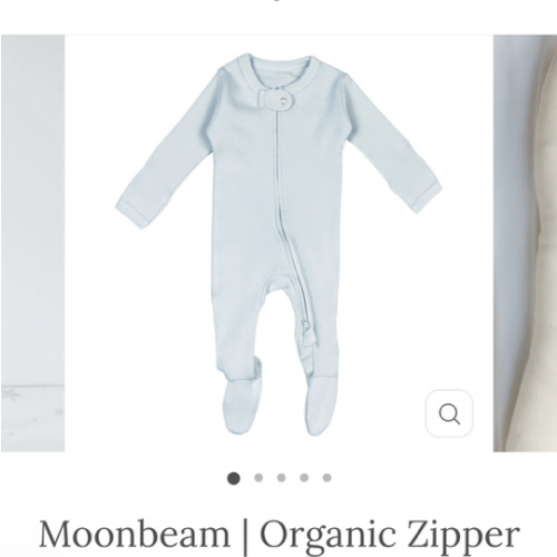 Moonbeam | Organic Zipper Footie – L'ovedbaby