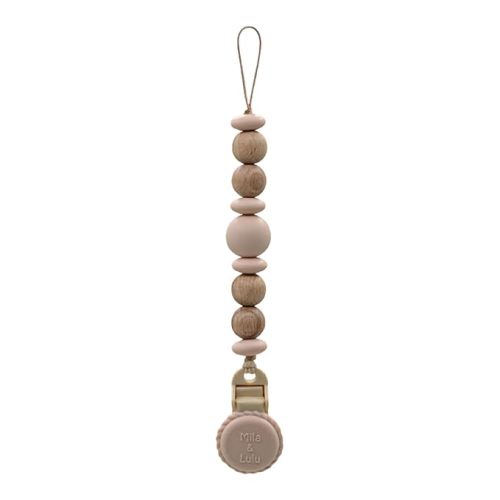Silicone Pacifier Clip – Metal-Free Design, Lightweight Pacifier Holder for Everyday Use – Beige - Mila & Lulu