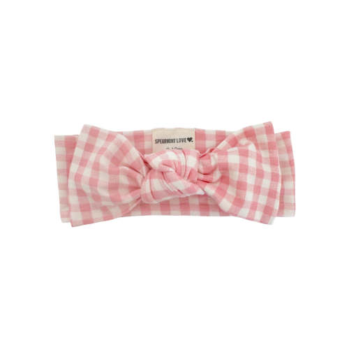 Knot Bow, Pink Gingham