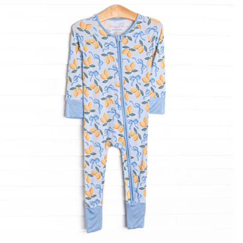Lemon Grove Bamboo Zippy Pajama, Blue – Stitchy Fish