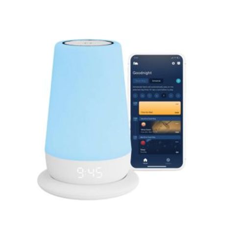 Rest+ Baby & Kids Sound Machine 2nd Gen Child’s Night Light, Alarm Clock, Toddler Sleep Trainer, Time-to-Rise, White Noise, Bedtime Stories, Portable, Backup Battery (with Charging Base)