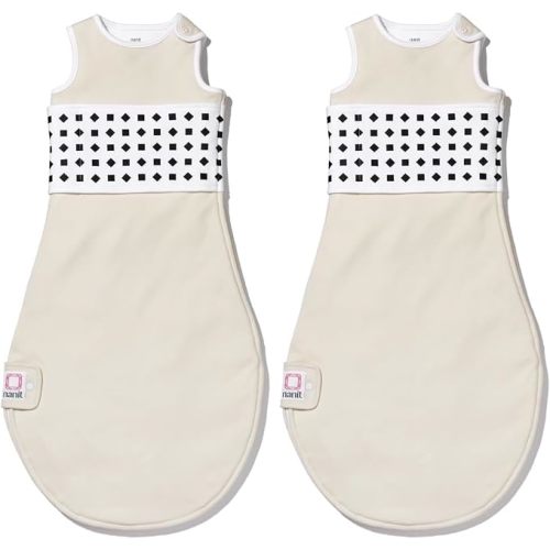 Nanit Breathing Wear Sleeping Bag - 100% Cotton Baby Sleep Sack Pro Baby Monitor, Track Breathing Motion Sensor-Free