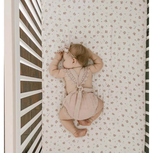 Evie Floral Muslin Crib Sheet