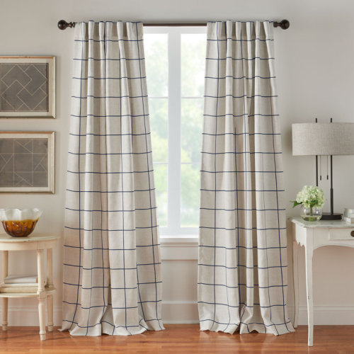AllModern Laurene Checkered Blackout Rod Pocket Single Curtain Panel & Reviews | Wayfair
